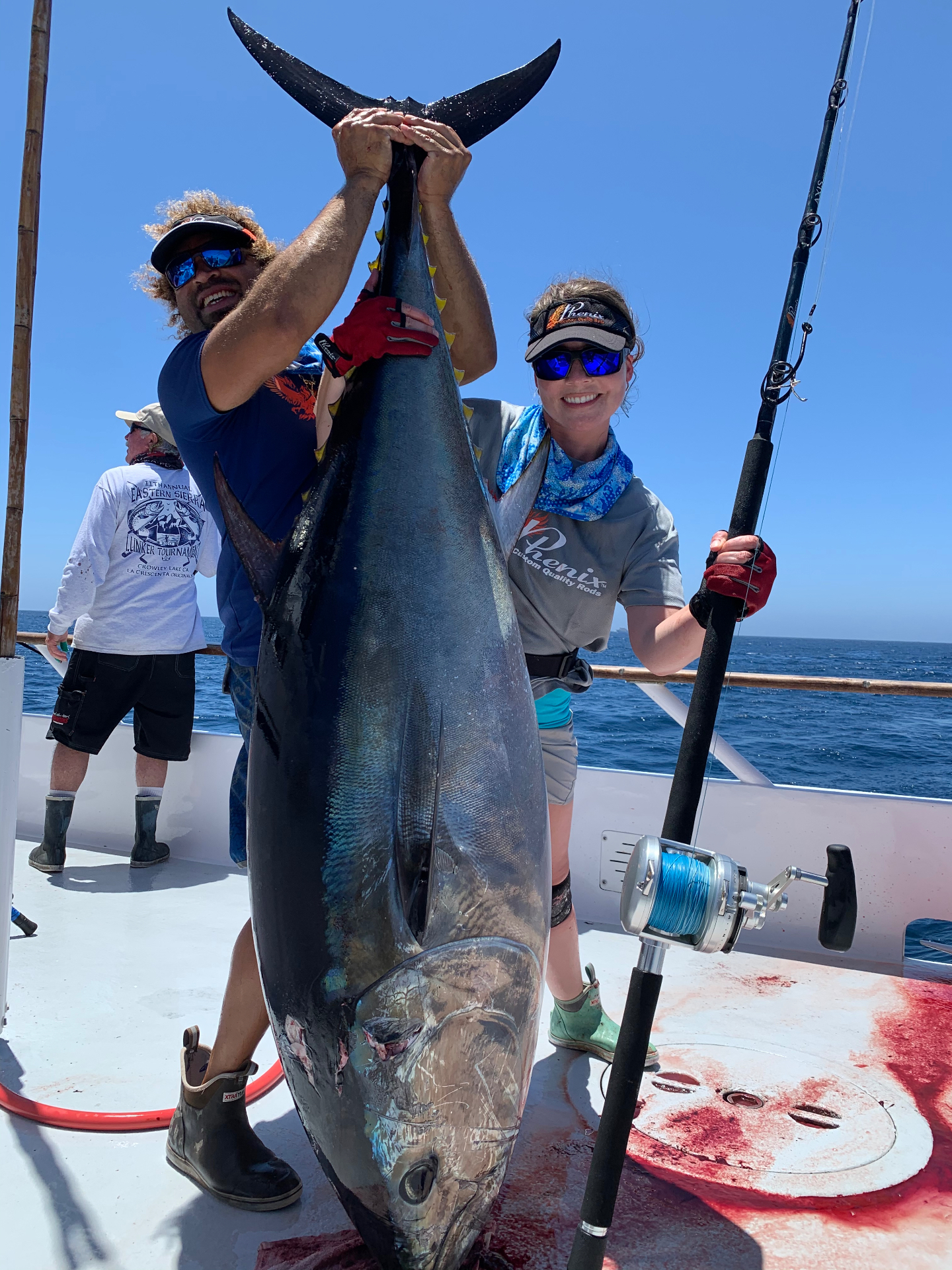 Dr. Dana Lee with a giant bluefin tuna
